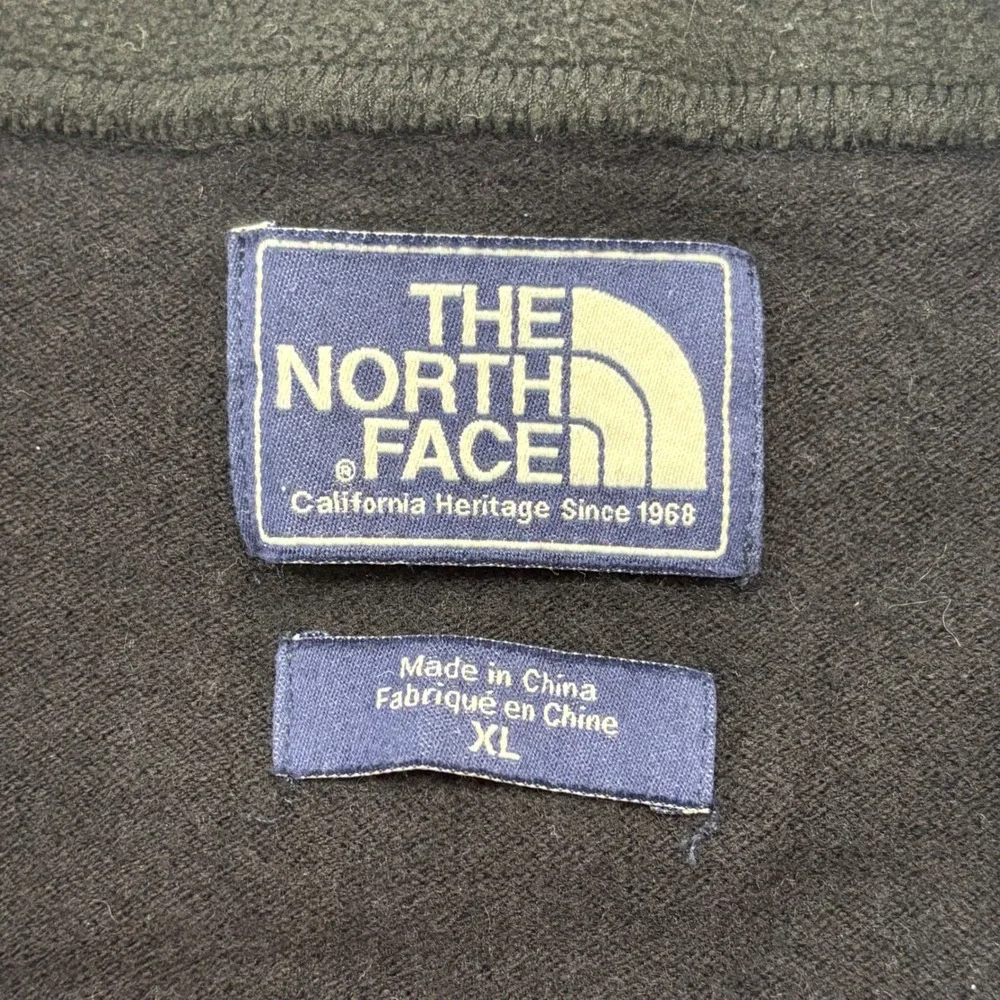 The North Face Mens XL Black Cotton Wool Blend Quarter Zip Pullover‎ Sweater